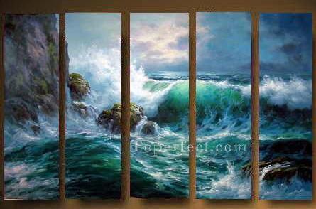 agp171 panel group seascape Oil Paintings